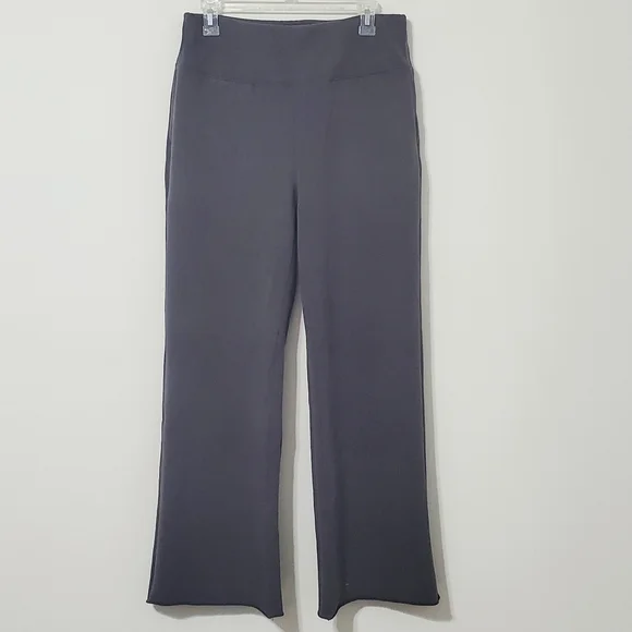 Lunya Pima Cotton Good In Bed  Wide Straight Leg Lounge Pants Taupe Brown Medium - Picture 2 of 12